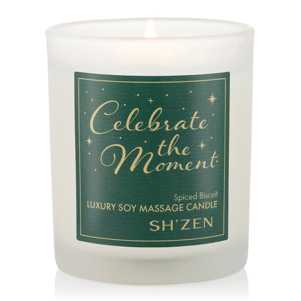 Sh'Zen The Season to Sparkle Luxury Soy Massage Candle